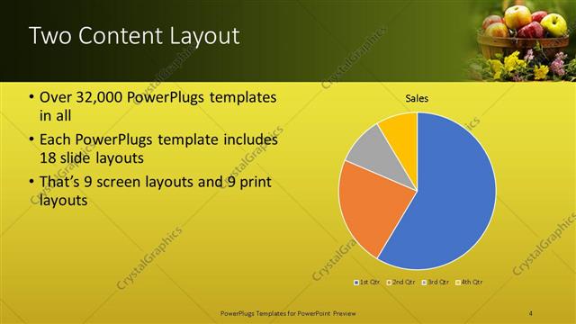 Two Content presentation slide layout