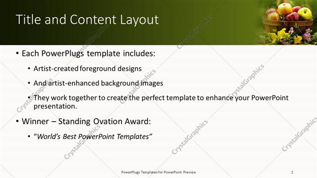 Title and Content presentation slide layout
