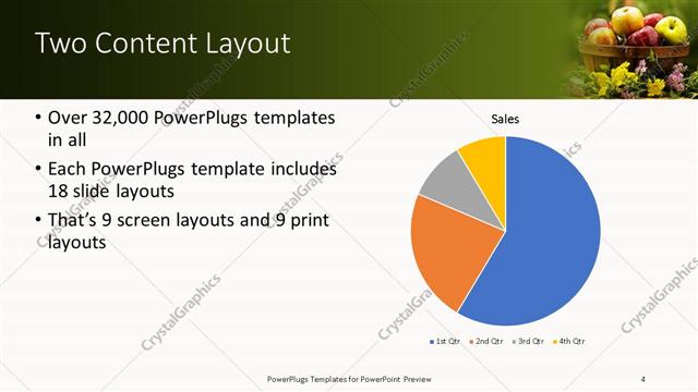 Two Content presentation slide layout