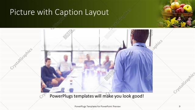 Picture with Caption presentation slide layout