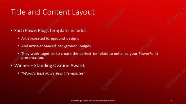 Title and Content presentation slide layout