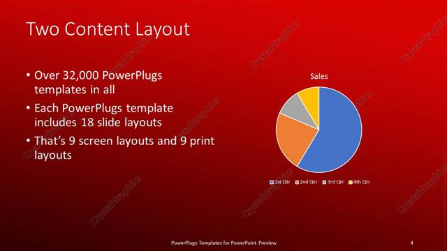 Two Content presentation slide layout