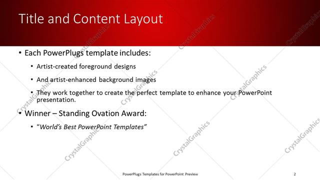 Title and Content presentation slide layout