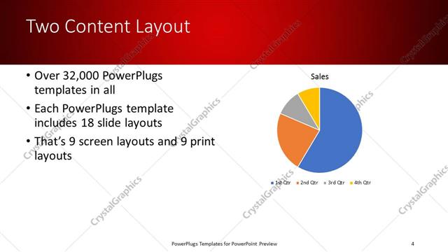 Two Content presentation slide layout