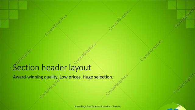 Section Header presentation slide layout