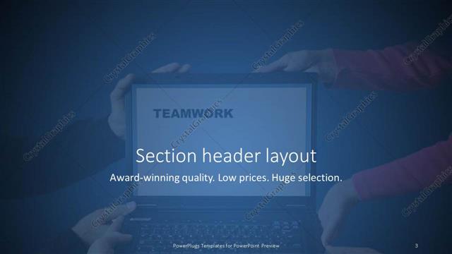 Section Header presentation slide layout