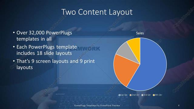 Two Content presentation slide layout