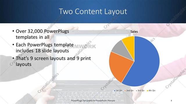 Two Content presentation slide layout