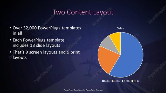 Two Content presentation slide layout