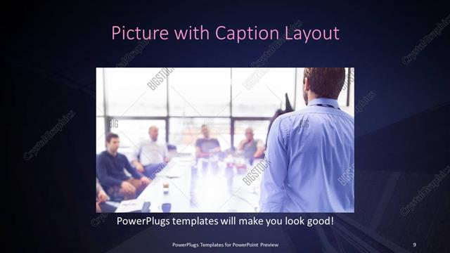 Picture with Caption presentation slide layout