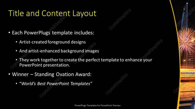 Title and Content presentation slide layout