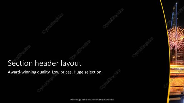 Section Header presentation slide layout