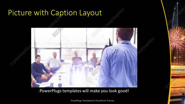 Picture with Caption presentation slide layout