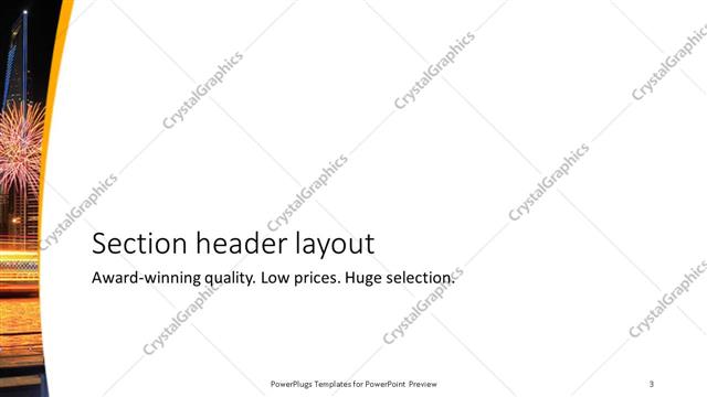 Section Header presentation slide layout
