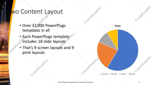 Two Content presentation slide layout
