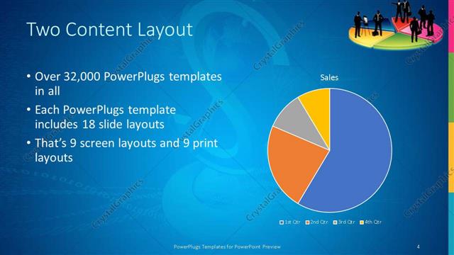 Two Content presentation slide layout