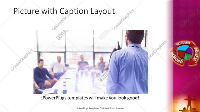 Picture with Caption presentation slide layout