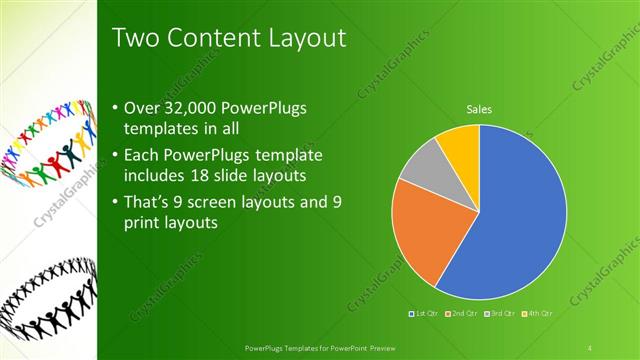 Two Content presentation slide layout