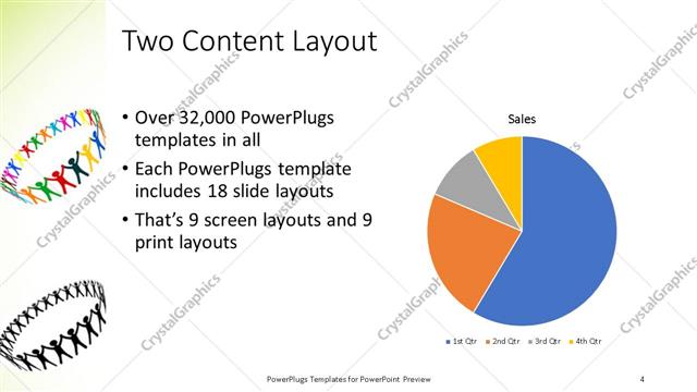 Two Content presentation slide layout