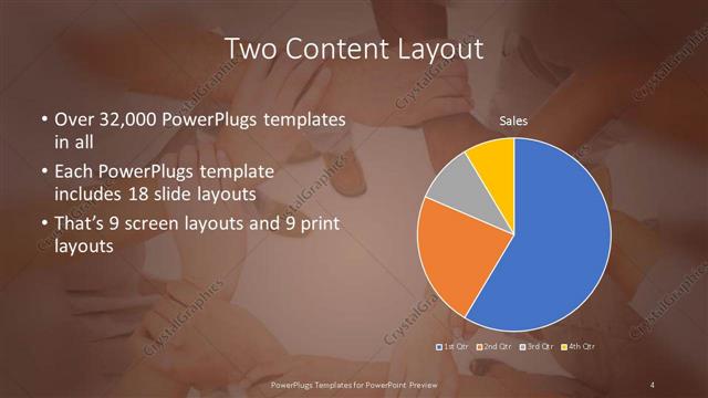 Two Content presentation slide layout