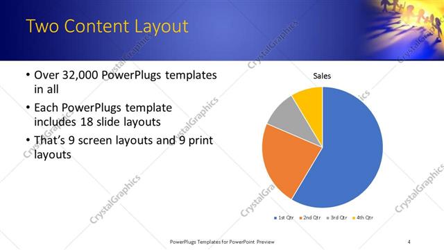 Two Content presentation slide layout
