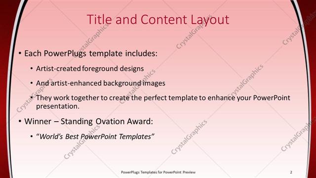 Title and Content presentation slide layout