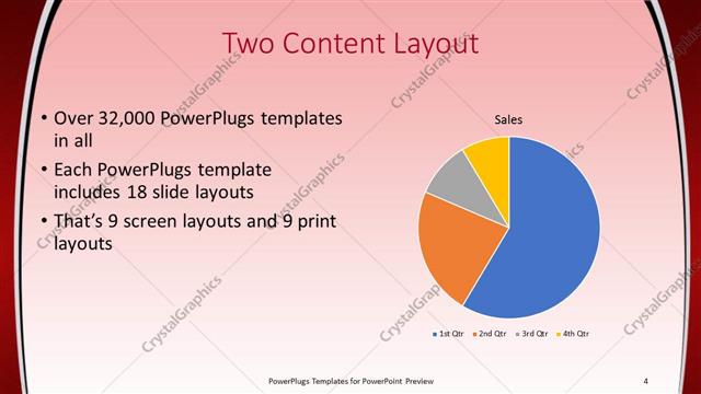 Two Content presentation slide layout