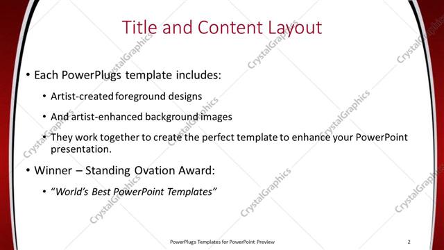 Title and Content presentation slide layout