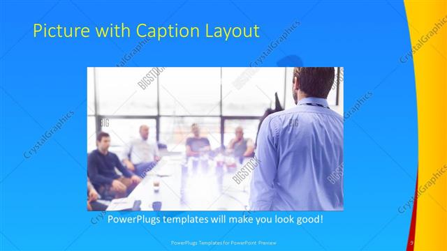 Picture with Caption presentation slide layout