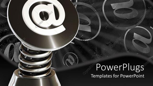  Presentation with email - Lots of large 2 symbols all on a black colored background