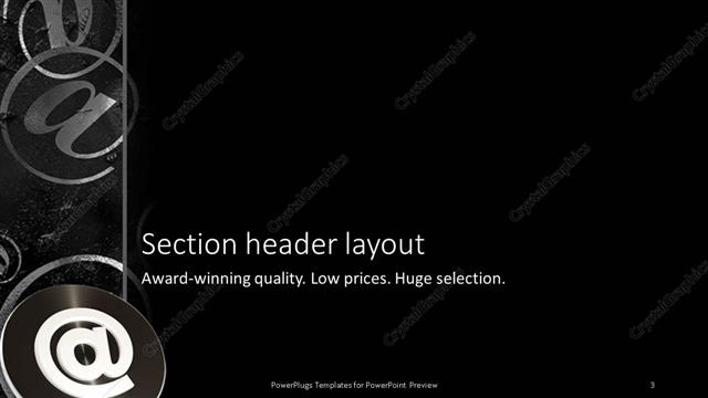 Section Header presentation slide layout