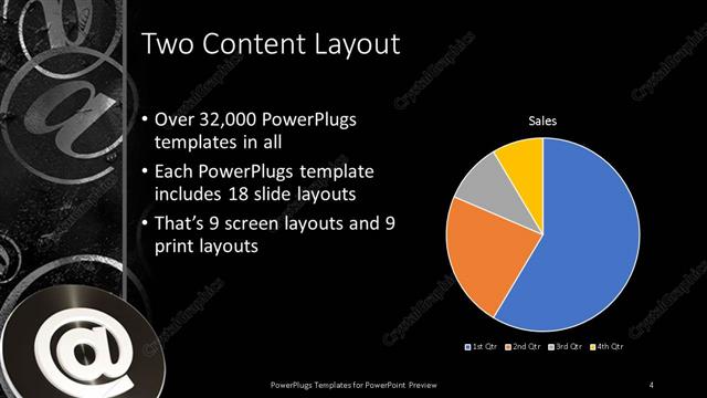 Two Content presentation slide layout