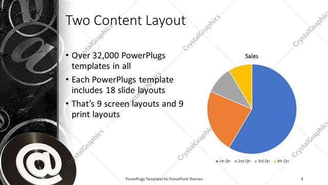 Two Content presentation slide layout