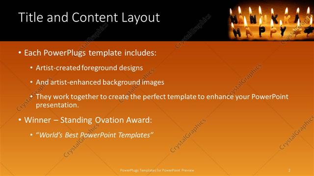 Title and Content presentation slide layout