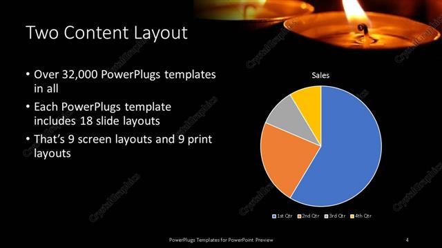 Two Content presentation slide layout