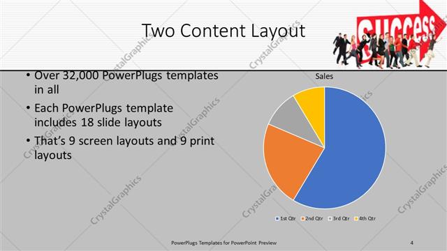 Two Content presentation slide layout