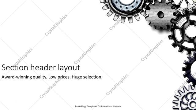 Section Header presentation slide layout