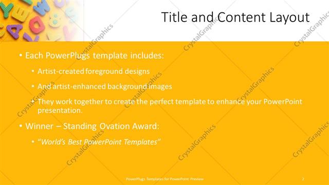 Title and Content presentation slide layout
