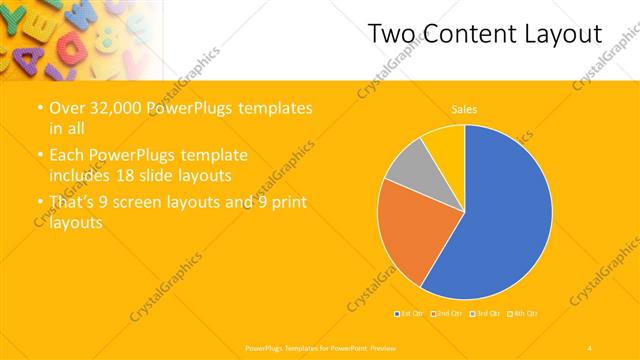 Two Content presentation slide layout