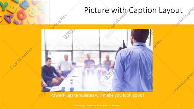 Picture with Caption presentation slide layout