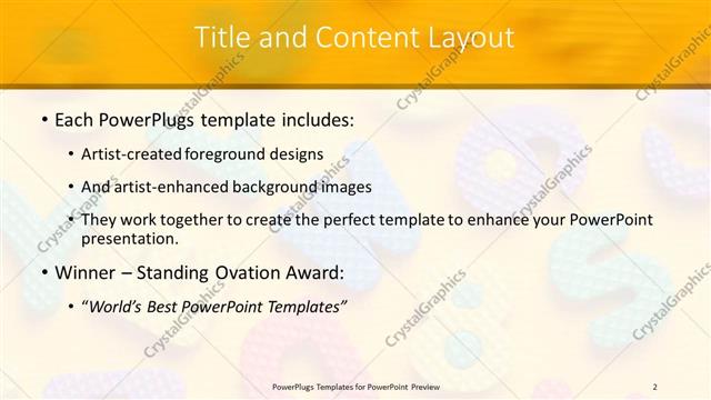 Title and Content presentation slide layout
