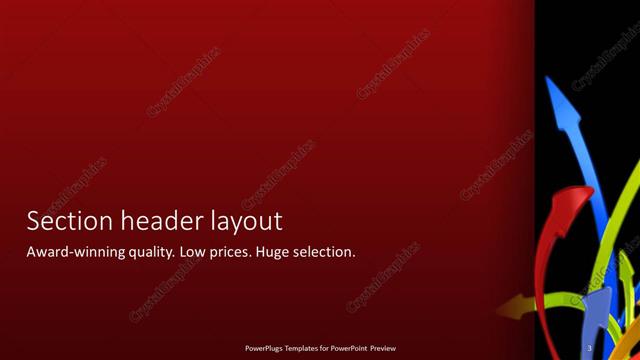 Section Header presentation slide layout