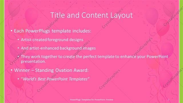 Title and Content presentation slide layout