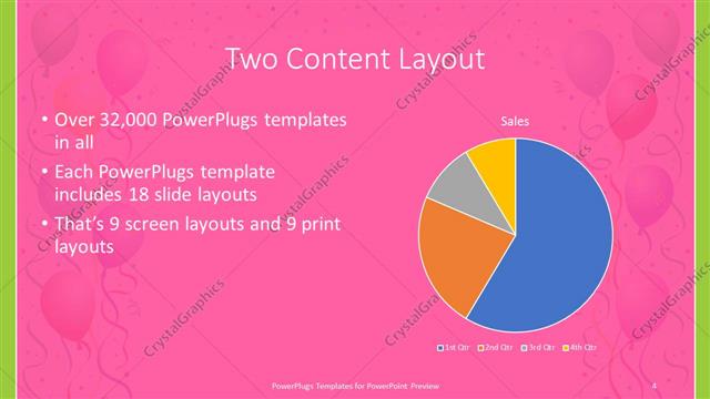 Two Content presentation slide layout