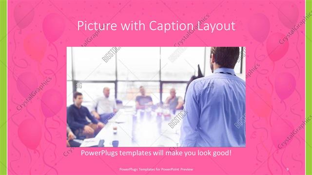Picture with Caption presentation slide layout