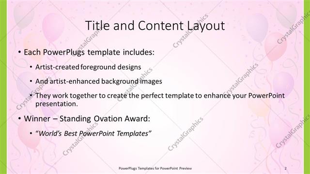 Title and Content presentation slide layout
