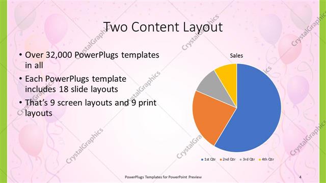 Two Content presentation slide layout