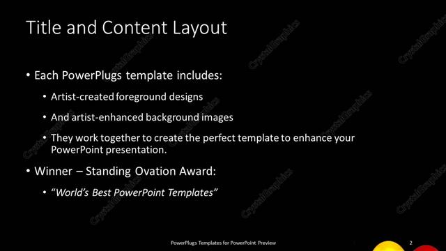 Title and Content presentation slide layout