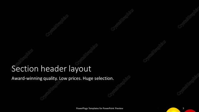 Section Header presentation slide layout