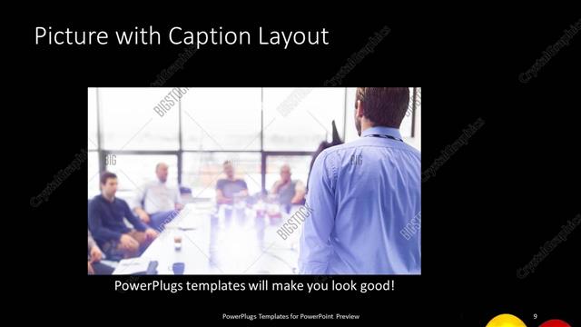Picture with Caption presentation slide layout